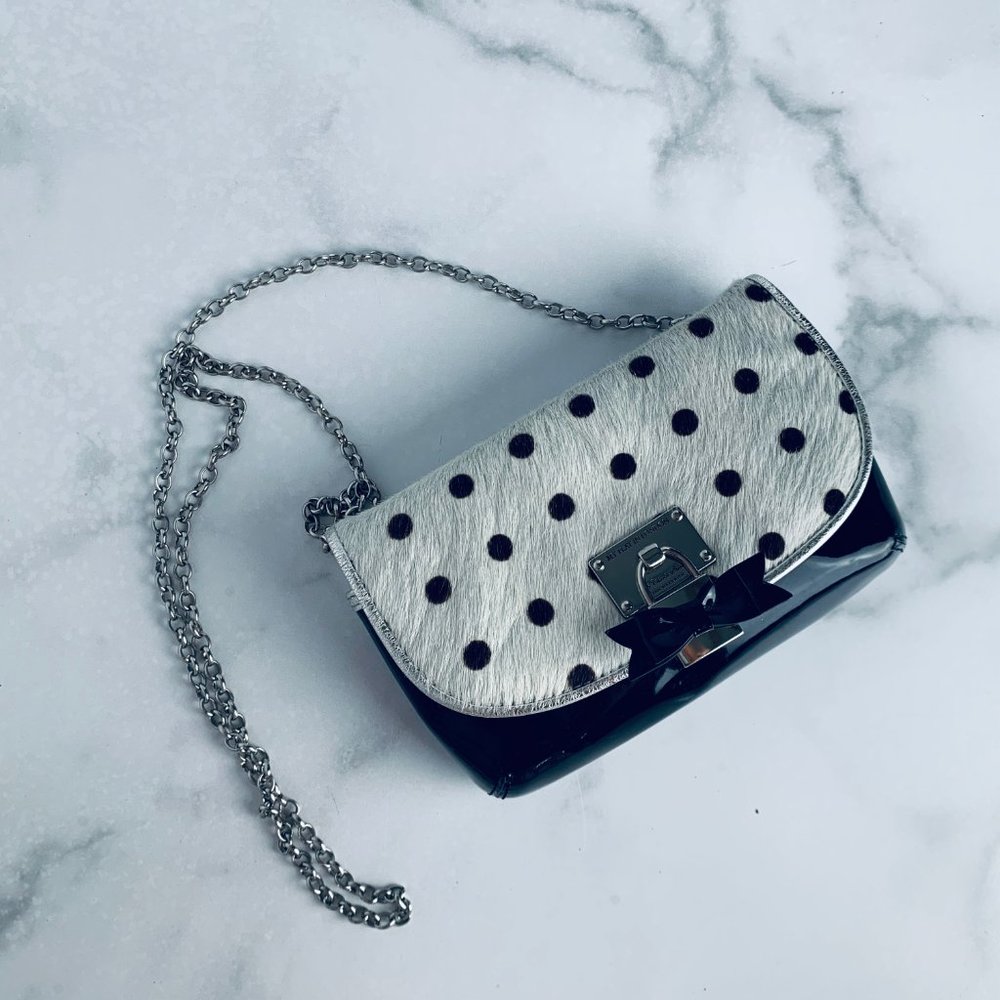 My Flat In London black white polka dot crossbody